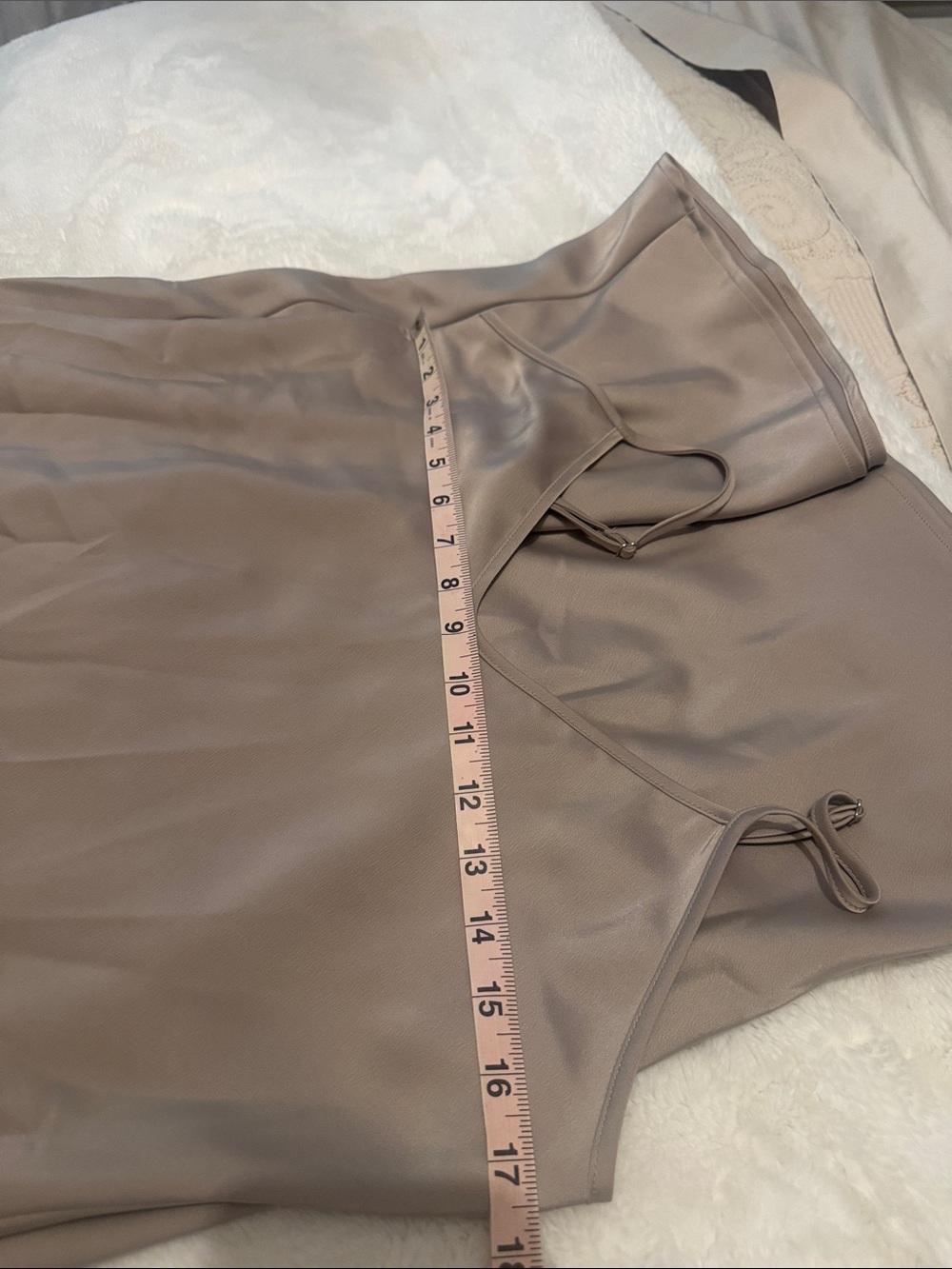 Banana Republic Taupe Slip Midi Dress with V-Neck - Picture 5 of 8